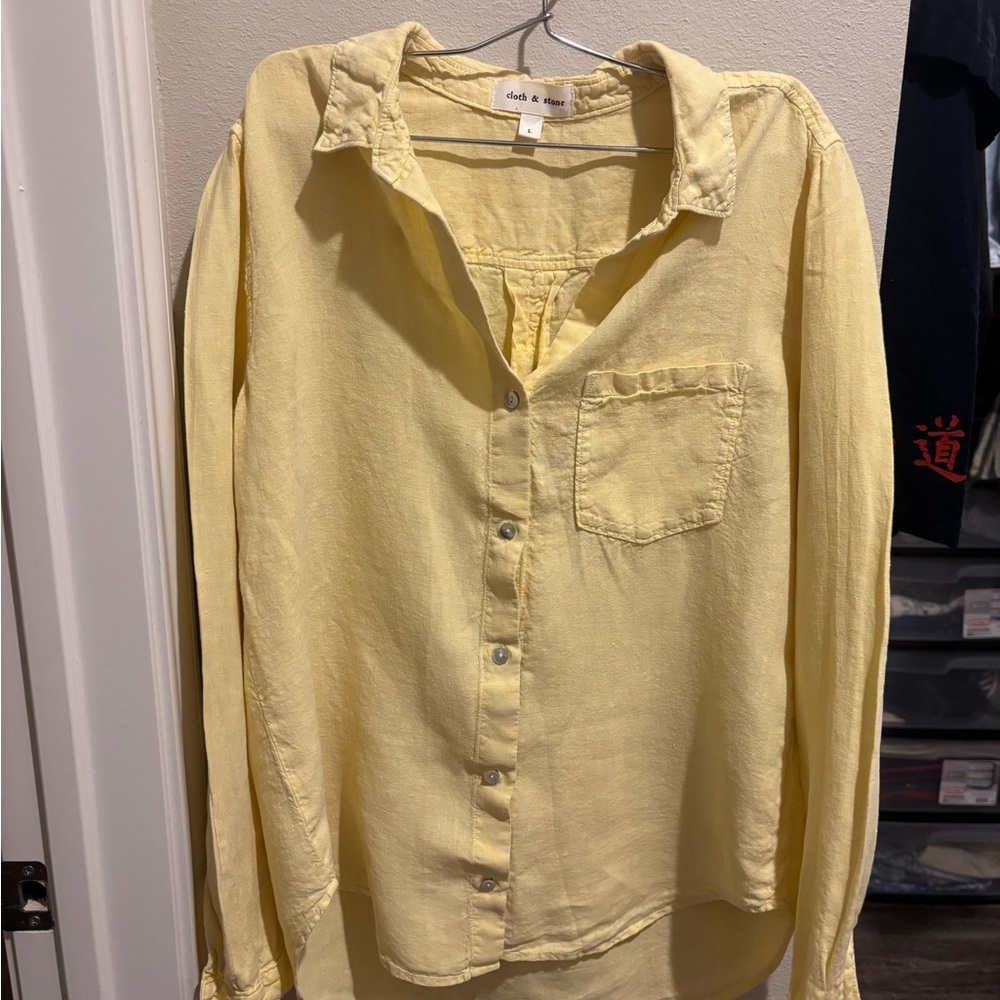Cloth & Stone Light Yellow Blouse